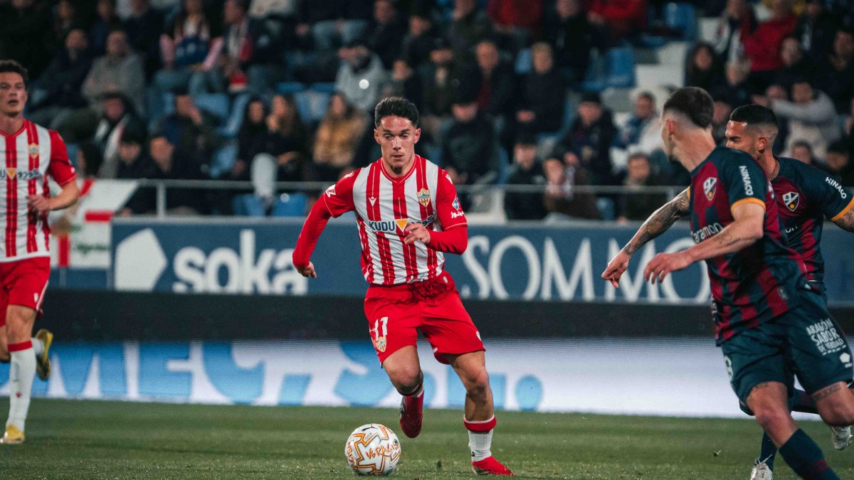 Sergio Arribas en su última aparición estelar en el Alcoraz de Huesca.