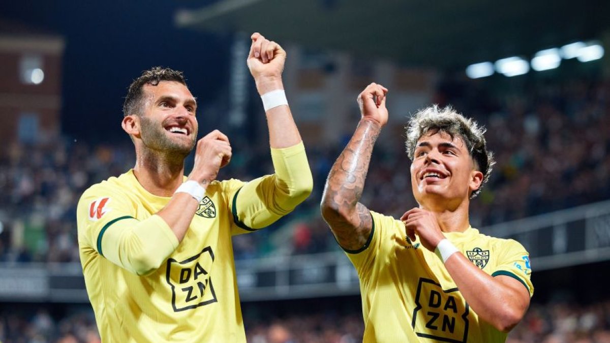 La pasada temporada el Almería celebró en Castalia un gol de Melamed.