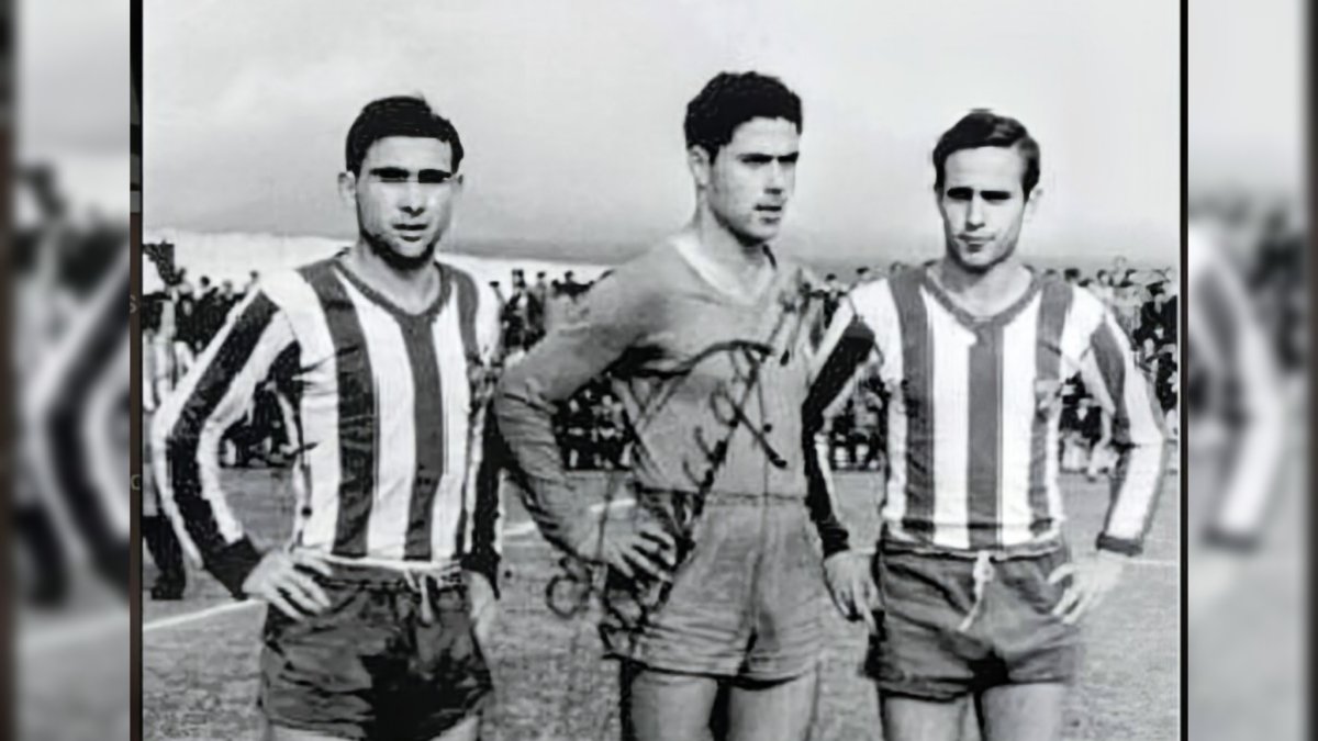 Partido Adra CF y CD Málaga: De izquierda a derecha: Beascoechea, Lechuga y Pipi Suarez