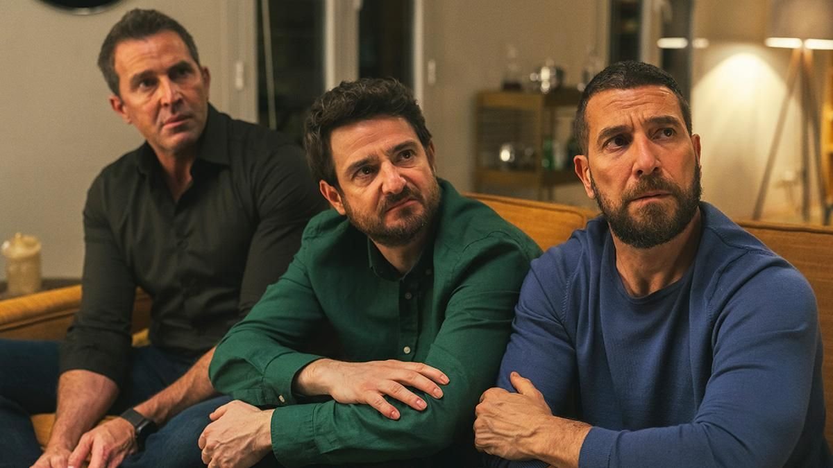 Fernando Gil, Gorka Otxoa y Raúl Tejón en 'Machos Alfa'