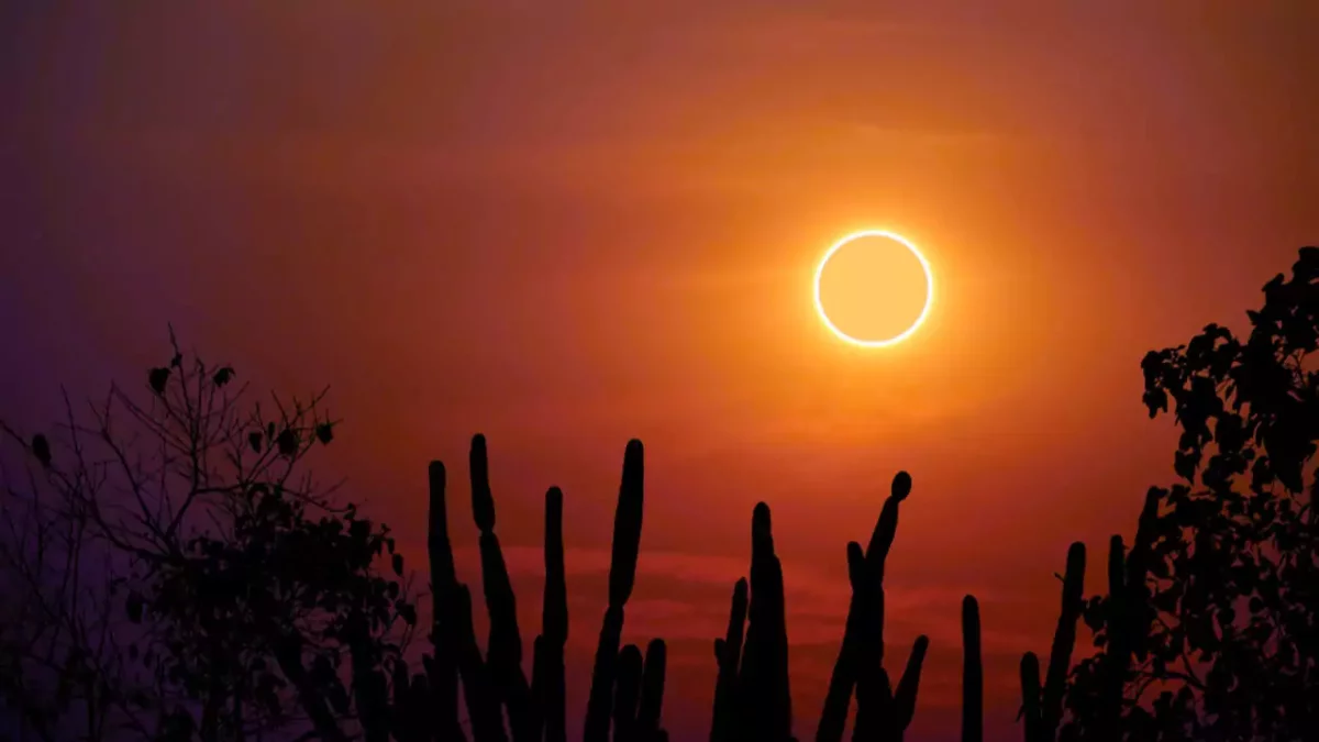 Imagen de archivo de un eclipse solar.