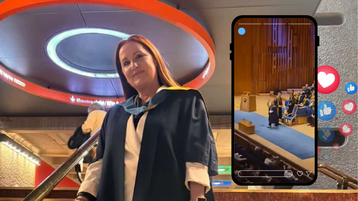 Maite Carreño, recién graduada en el BA Honours in Language Studies de la Open University de Londres.