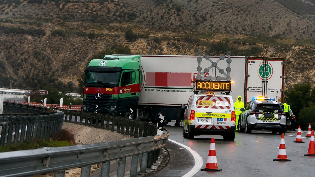 Imagen del accidente compartida por la cuenta Eurotruckstar en Instagram.