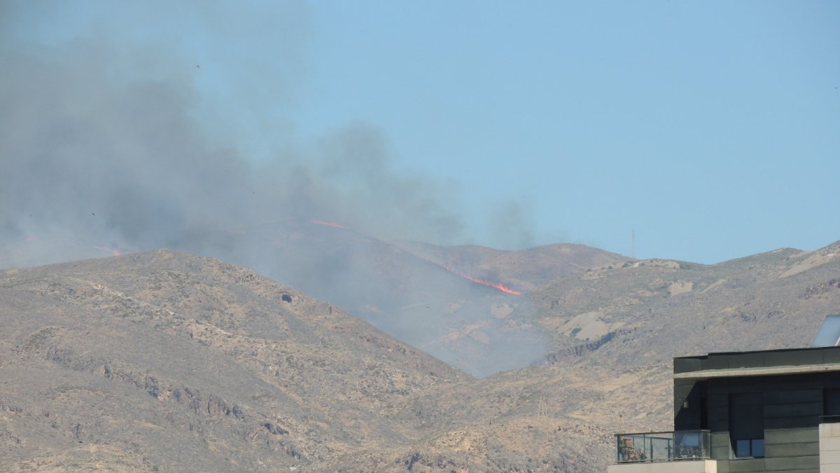 El humo y las llamas son visibles desde Almería capital.