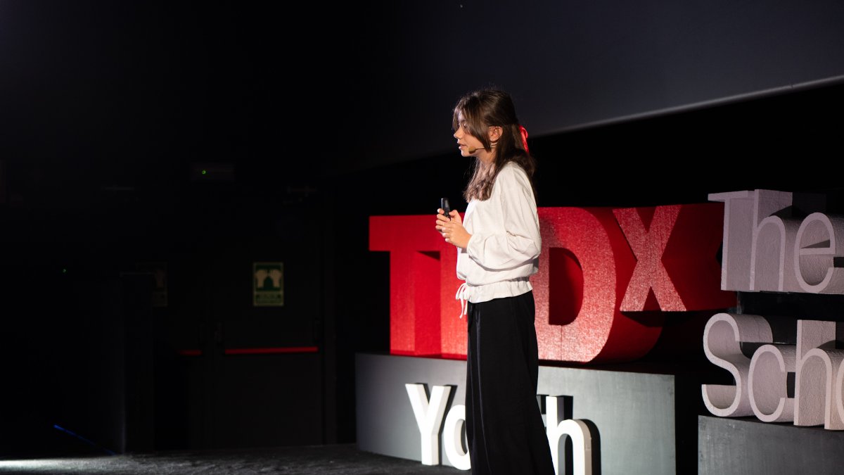 Inés durante el evento celebrado en Málaga.