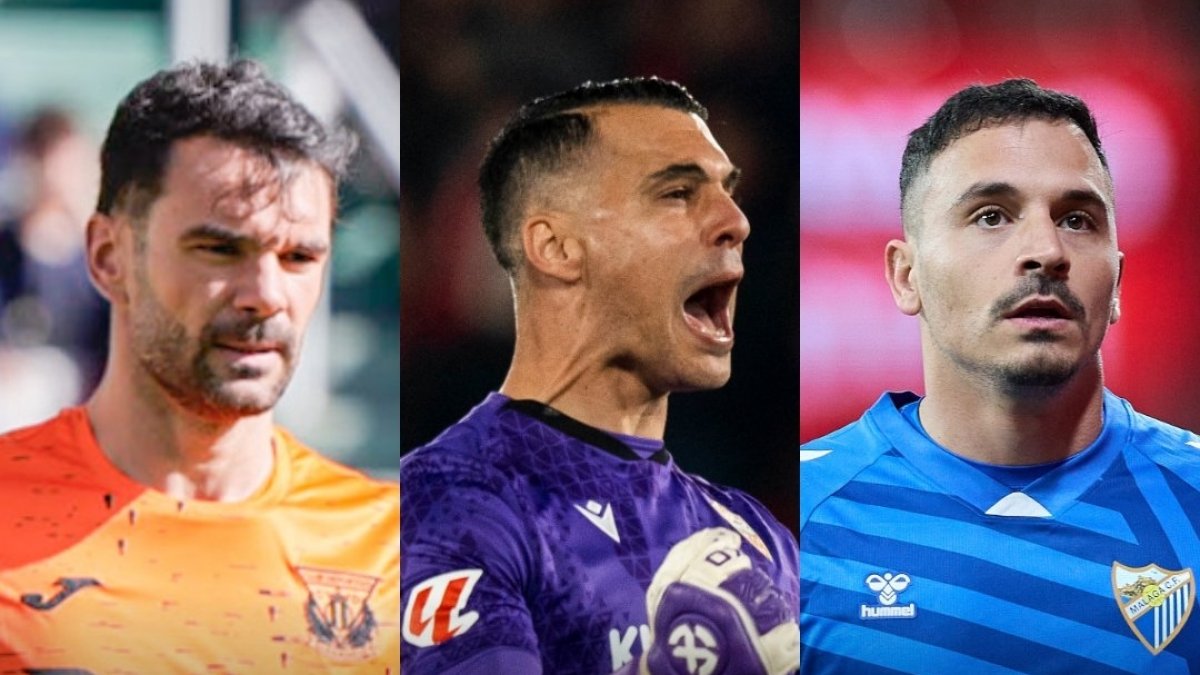 El podio con los tres porteros que más paran de la Liga en Segunda.