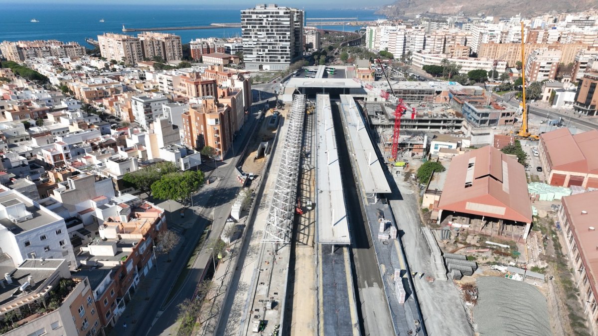Obras del soterramiento en Almería