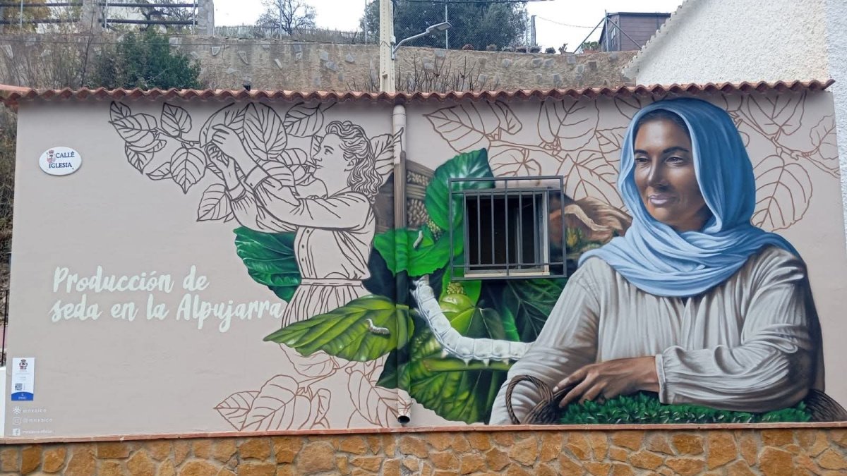 Uno de los murales que pueden encontrarse en Benecid.