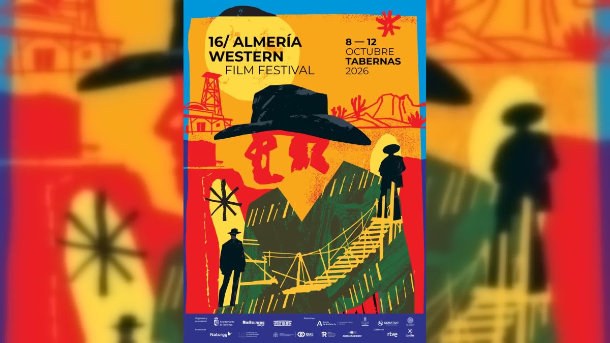 El diseñador Juan Fardo firma el cartel del Almería Western Film Festival 2026.