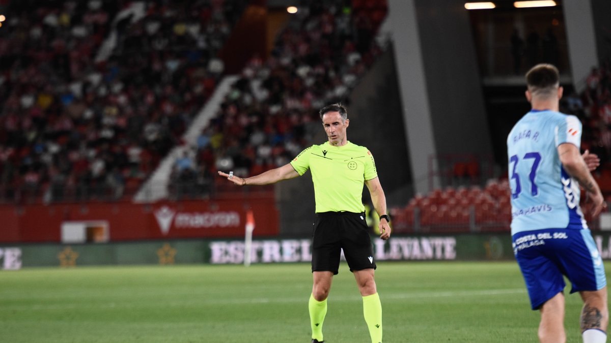 Jon Ander González en el encuentro ante el Málaga.