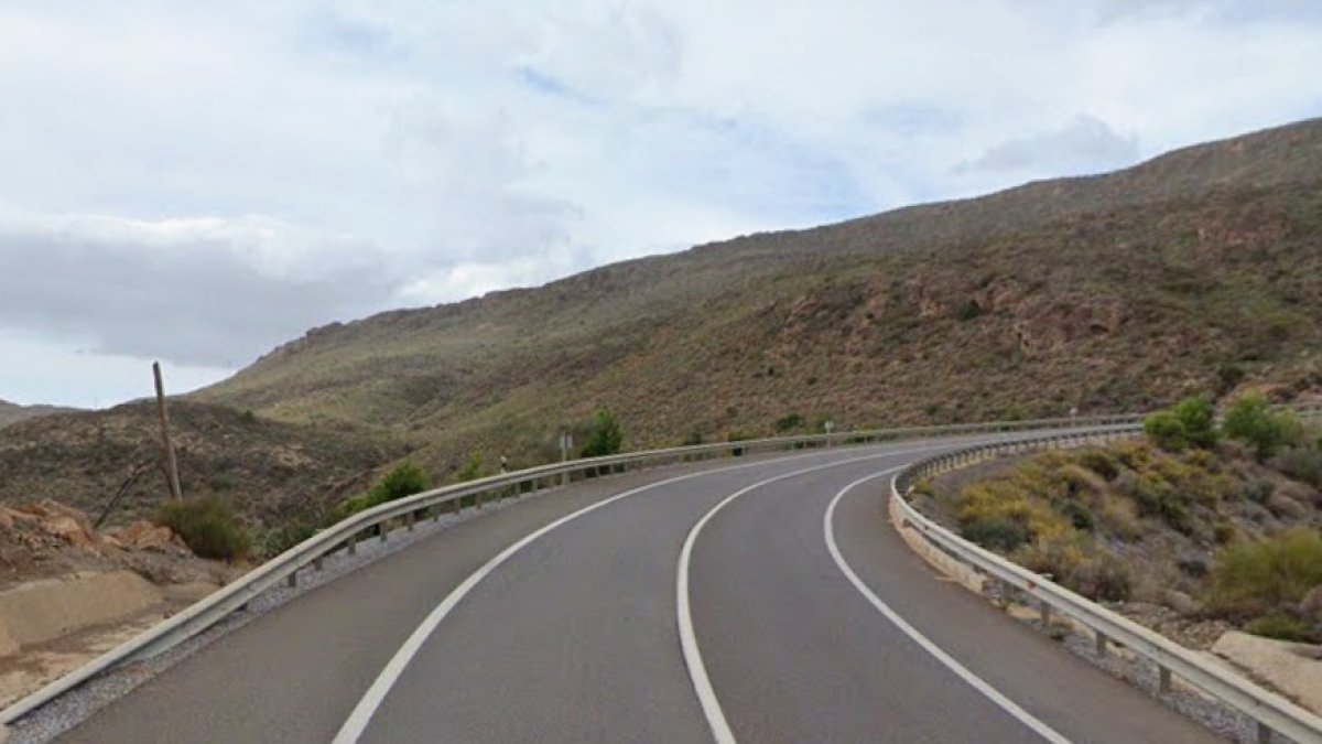 Zona de la carretera que sube hasta Enix en la que se habría producido el suceso.