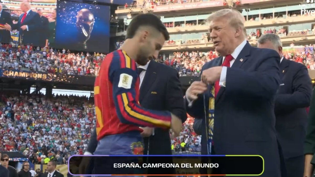 Álex Baena con Donald Trump, presidente de los EEUU.