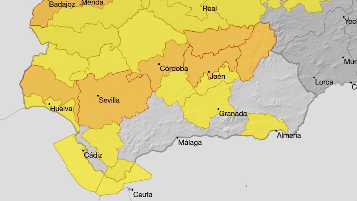 Almería capital y la comarca del Poniente almeriense, en aviso amarillo por altas temperaturas para este martes.