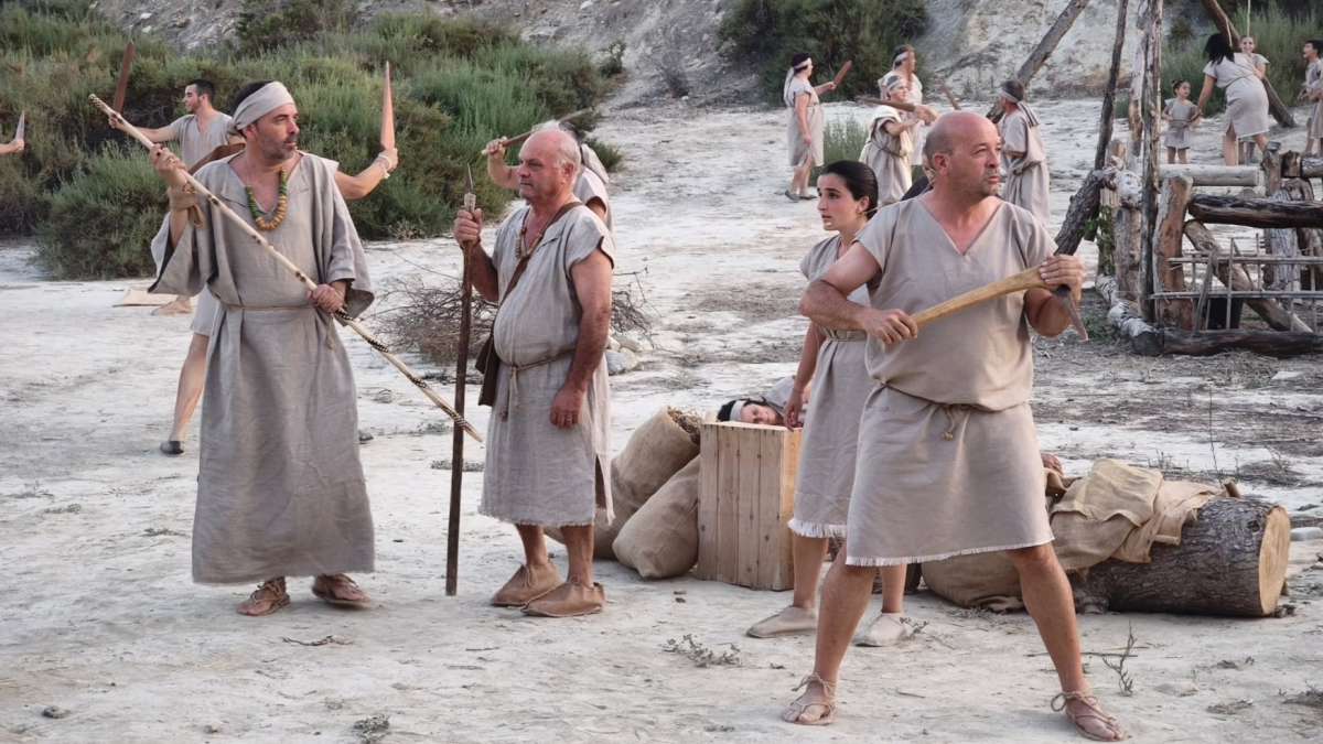 Una escena de la pasada recreación histórica.