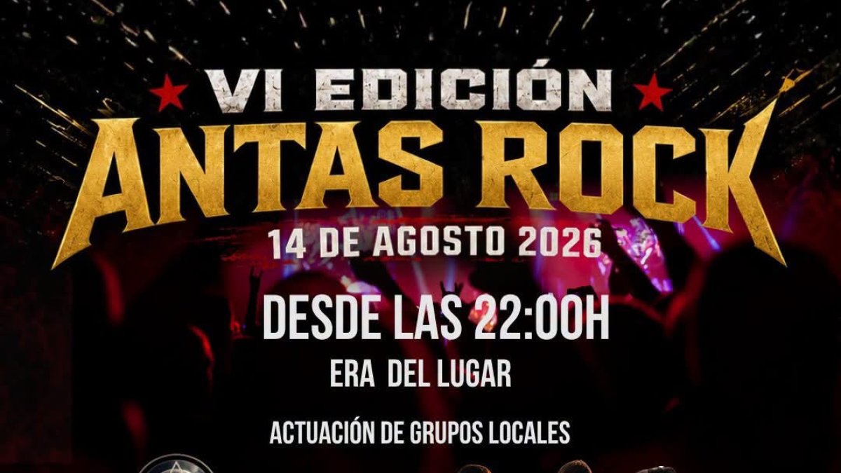 Cartel de la VI edición del Antas Rock.