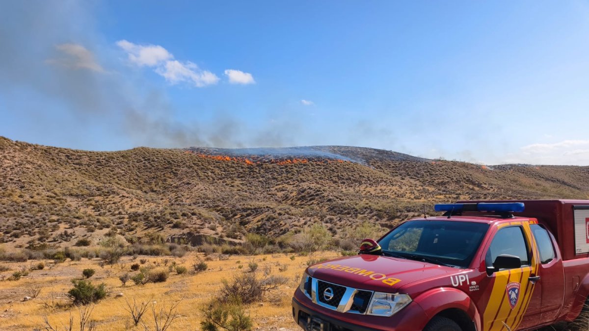 Imagen del incendio de Sorbas de este sábado 22 de agosto