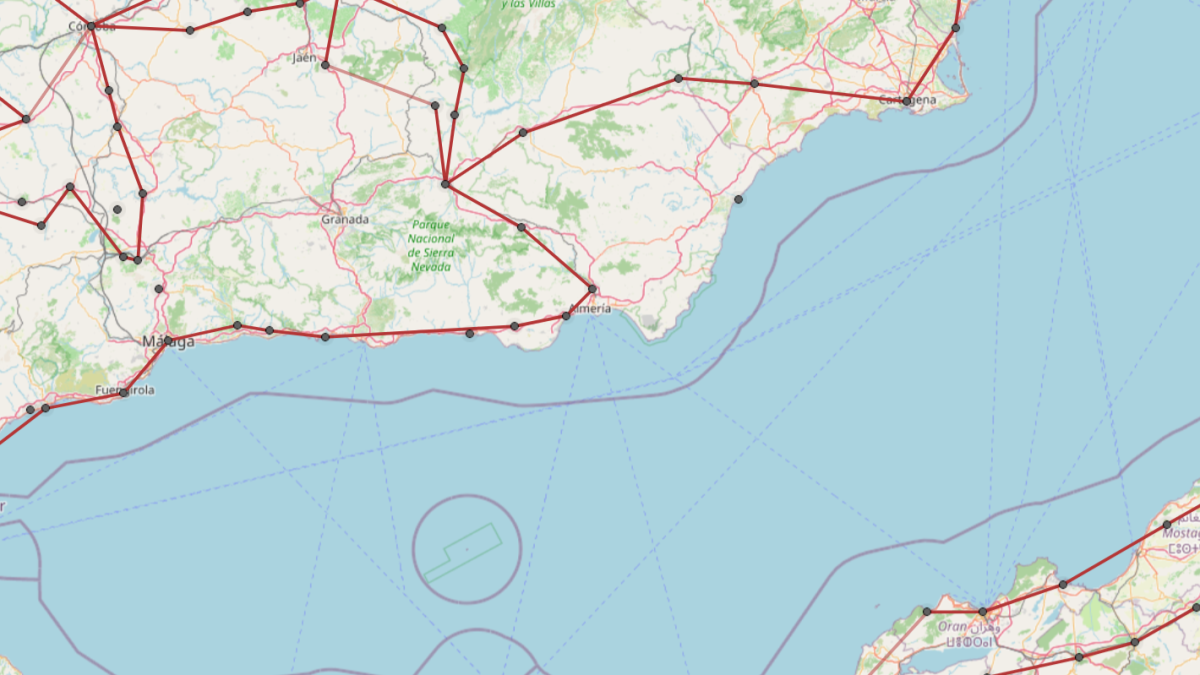 Parte del mapa de Omnes Viae.