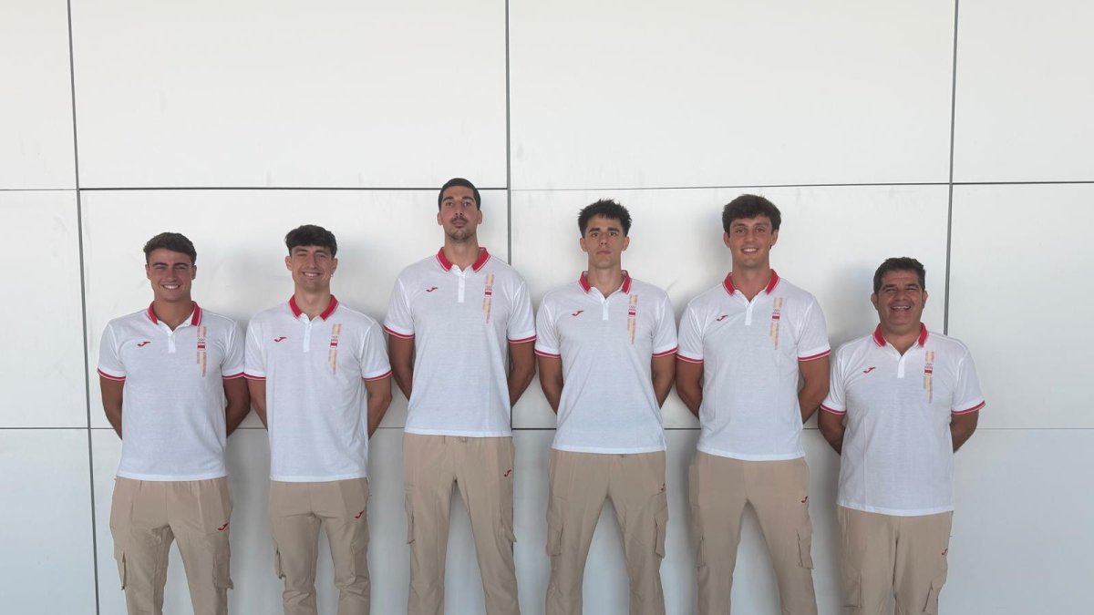 Raúl Fernández, en los XX Juegos del Mediterráneo con la Selección Española de baloncesto 3x3 U23 masculina en Taranto (Italia).