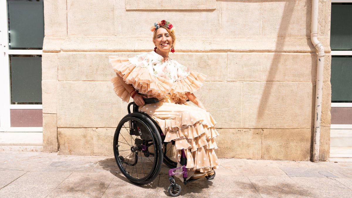 Laura Ainoa Márquez al terminar el concurso de Trajes de Flamenca de LA VOZ