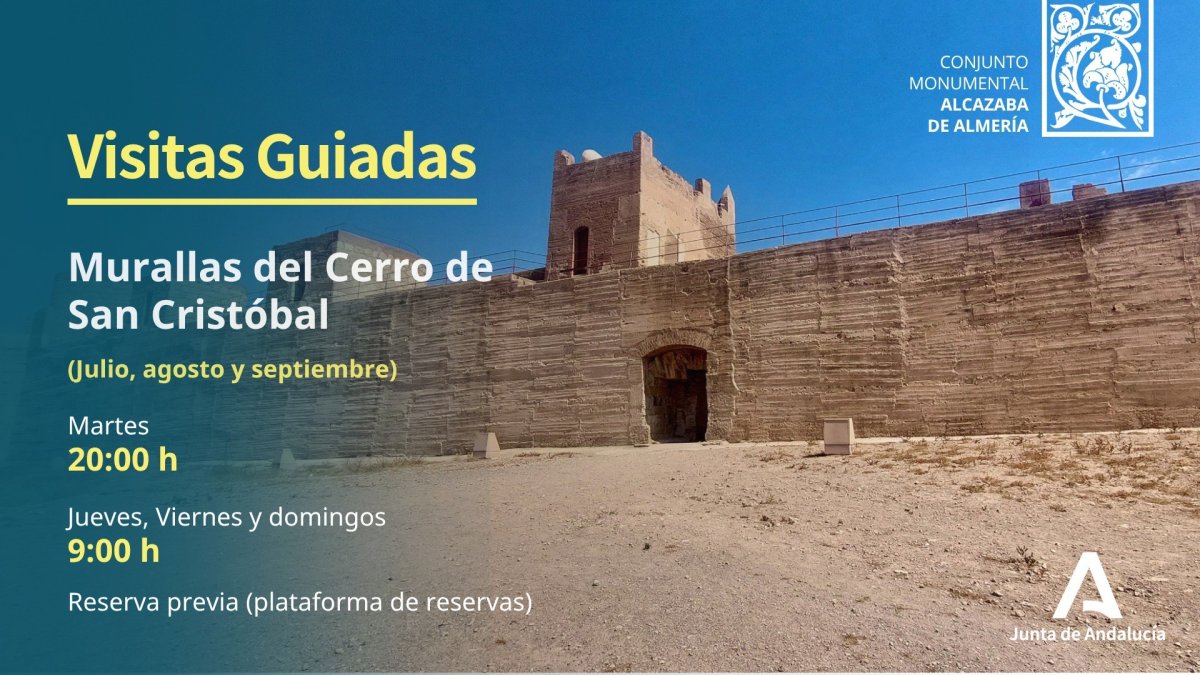 Visitas guiadsa a las Murallas del Cerro de San Cristóbal de Almería.