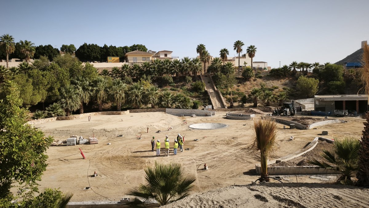 Las obras del Parque de la Vida de Huércal-Overa alcanzan ya el 50% de su ejecución.