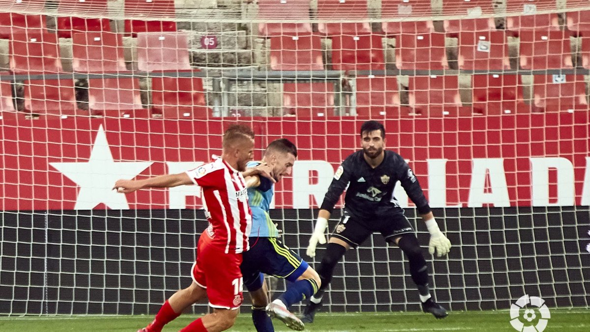 Sivera firmó una gran actuación en Montilivi ante el Girona.