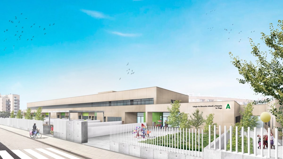 Render del nuevo colegio público de la Vega de Acá.