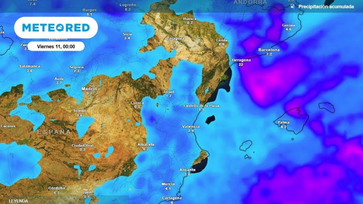 Lluvias este miércoles en la provincia de Almería.