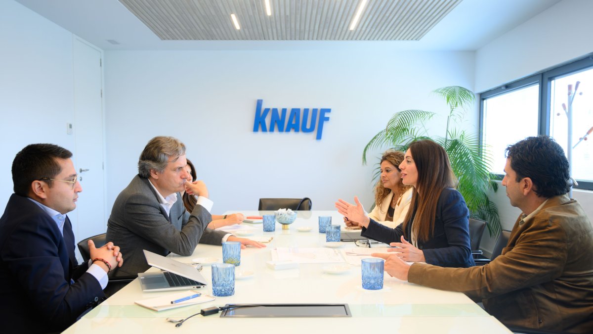 Imagen de la sesión de trabajo en la sede de Knauf Ibérica, en Madrid.