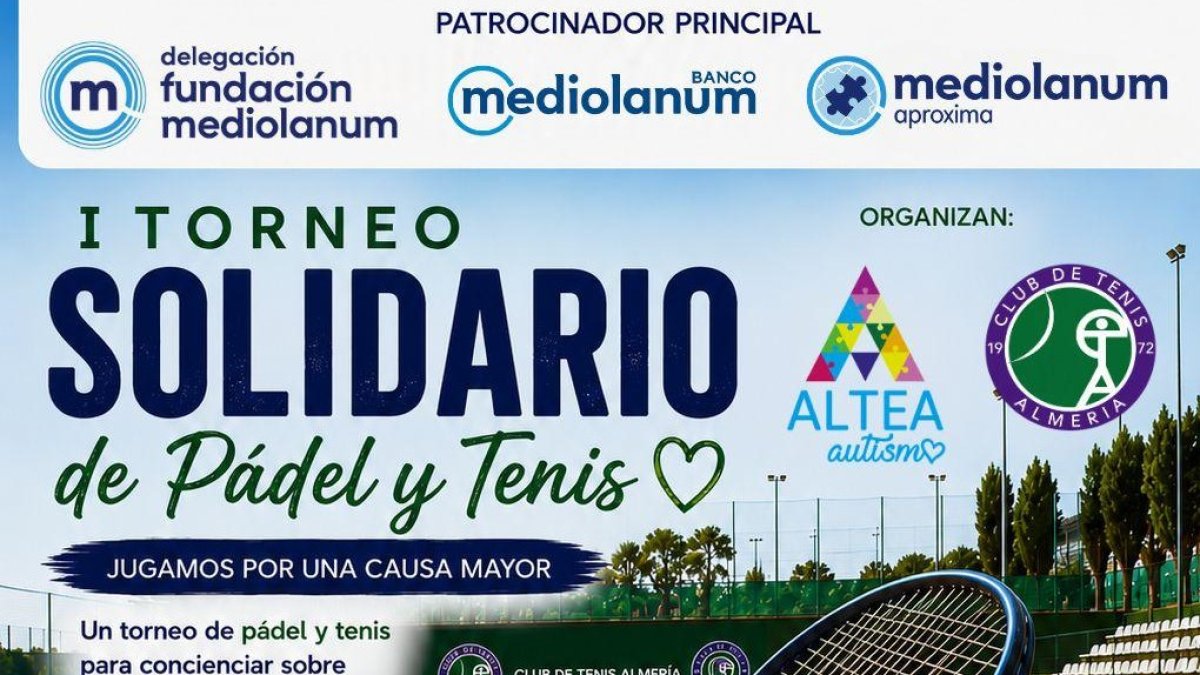 El Club de Tenis de Almería acoge este fin de semana el I Torneo Solidario ALTEA de tenis y pádel.