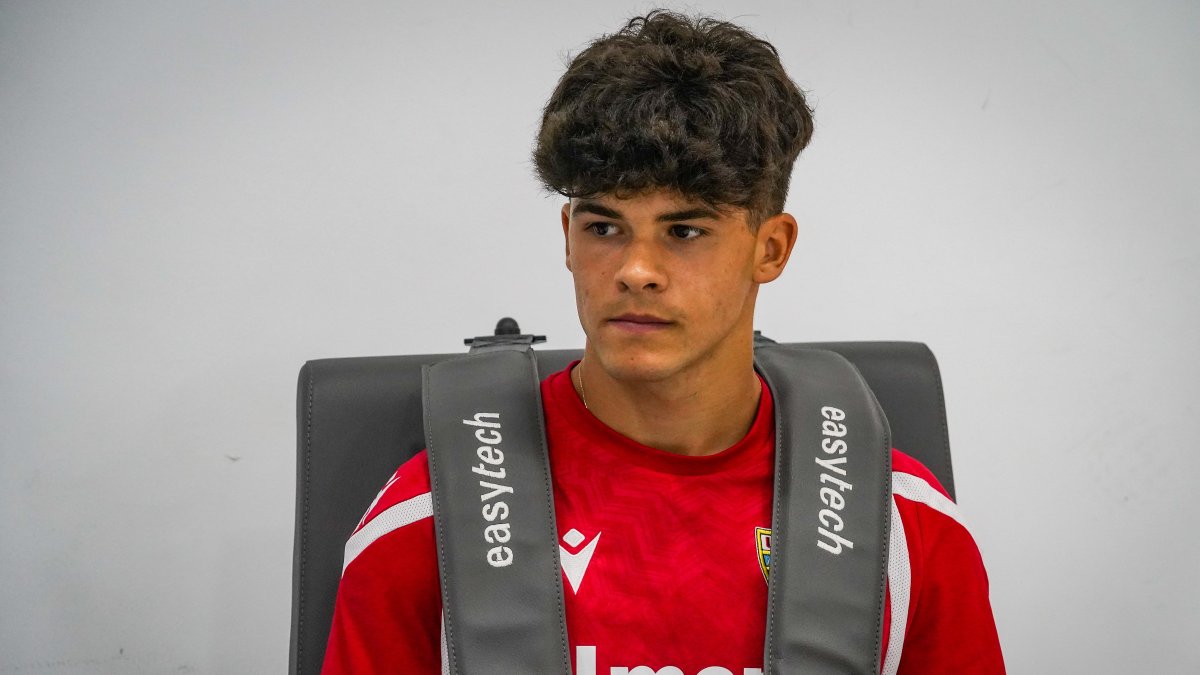 Quim Junyent, el día que llegó a la UD Almería.