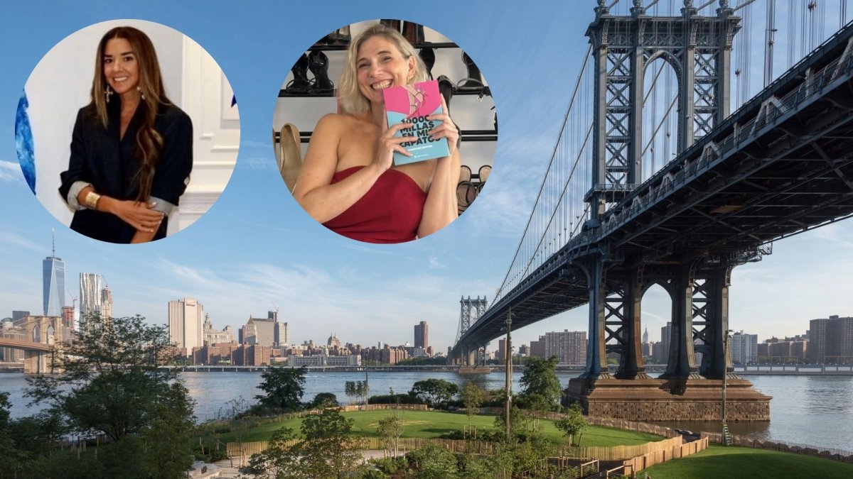 El icónico puente de Manhattan, la artista plástica Ingrid Haubrich y la periodista y escritora Guadalupe Sánchez.