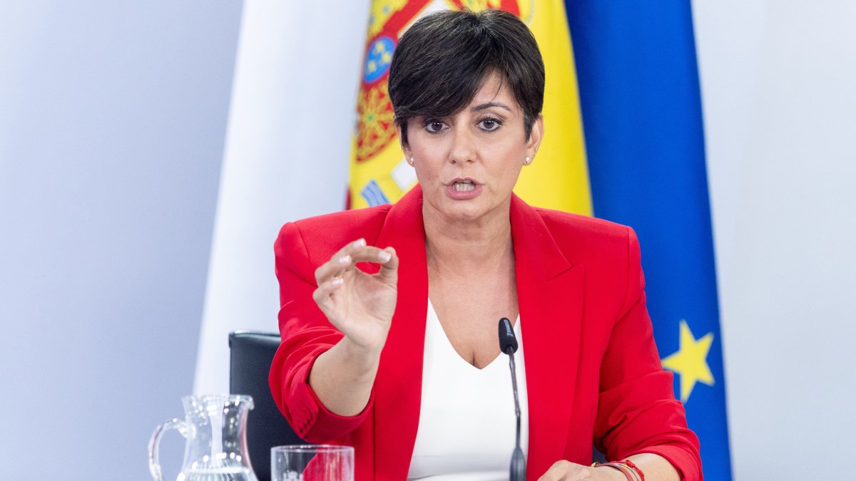 La ministra de Vivienda y Agenda Urbana, Isabel Rodríguez, en la rueda de prensa del Consejo de Ministros.