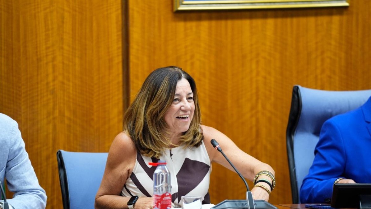 La consejera de Educación de la Junta de Andalucía, María del Carmen Castillo, durante una intervención en el Parlamento andaluz, en una imagen de archivo.