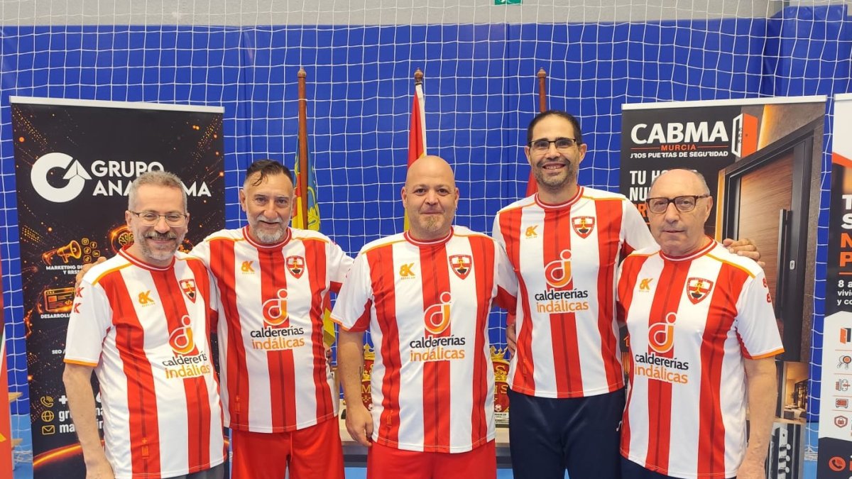 El equipo del SC Almería en Murcia.
