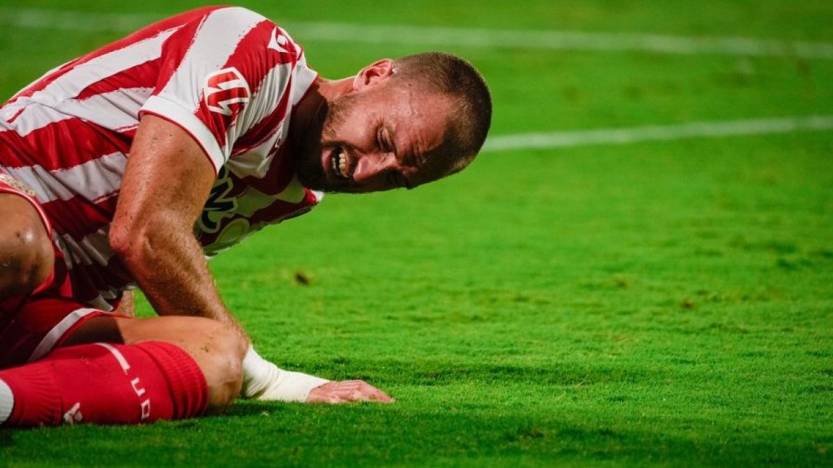 Rodrigo Ely se lesionó en el Córdoba-Almería de la 5ª jornada de Liga.