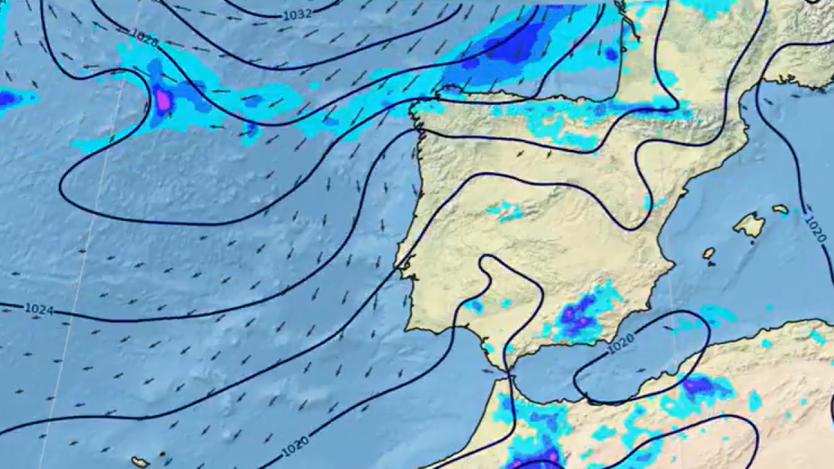 Mapa de precipitaciones de la Aemet.