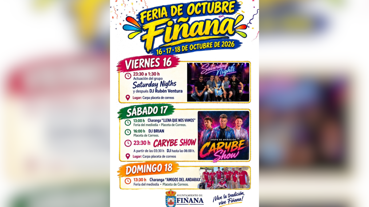 Programación de las fiestas.