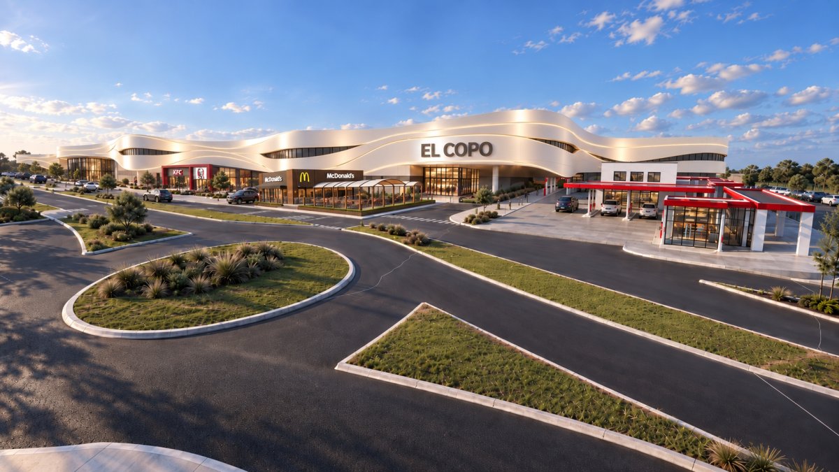 Recreación virtual del futuro Centro Comercial Copo en El Ejido.