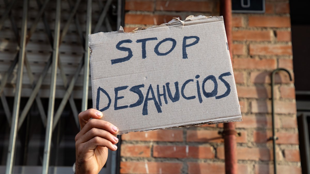 Protesta anti-desahucios.