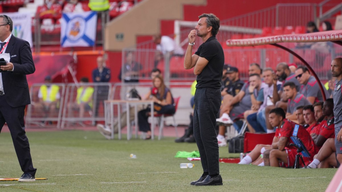 Rubén Albés, hace dos semanas en el Almería-Leganés.