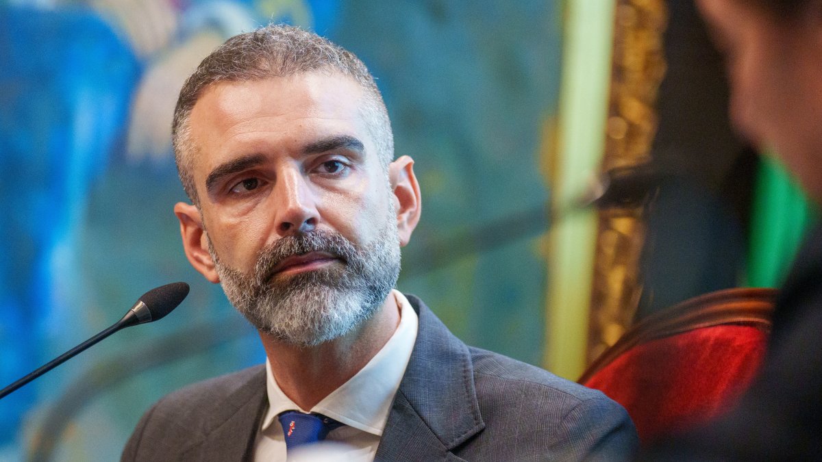 El consejero de Agricultura de la Junta de Andalucía, Ramón Fernández-Pacheco, en los desayunos informativos de Europa Press Andalucía.