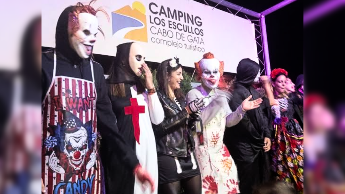 Celebración de Halloween en el camping Los Escullos.