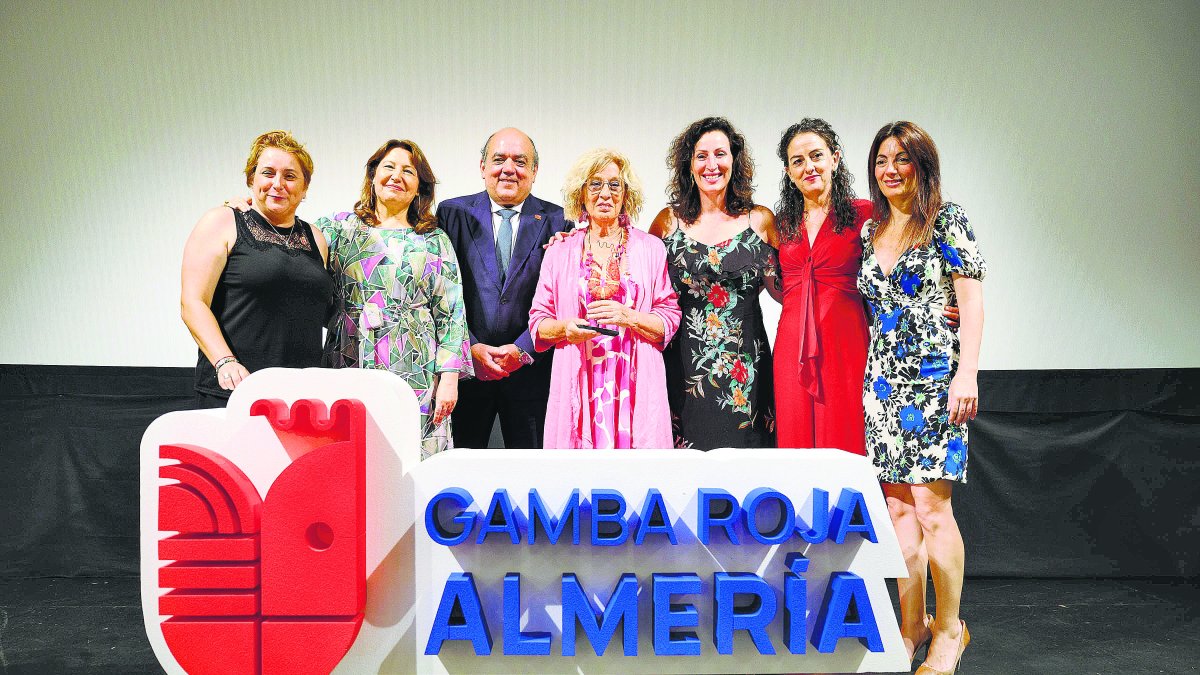 Imagen de la Gala de la Gamba Roja en su primera edición con los protagonistas.
