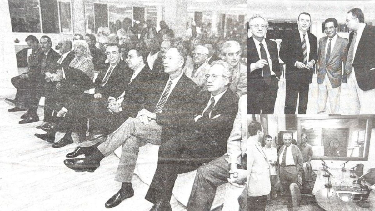 Augusto Delkader en la inauguración de los estudios de Cadena SER en Almería.