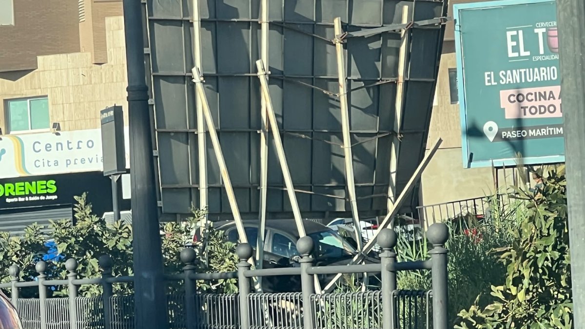 Imagen del coche siniestrado