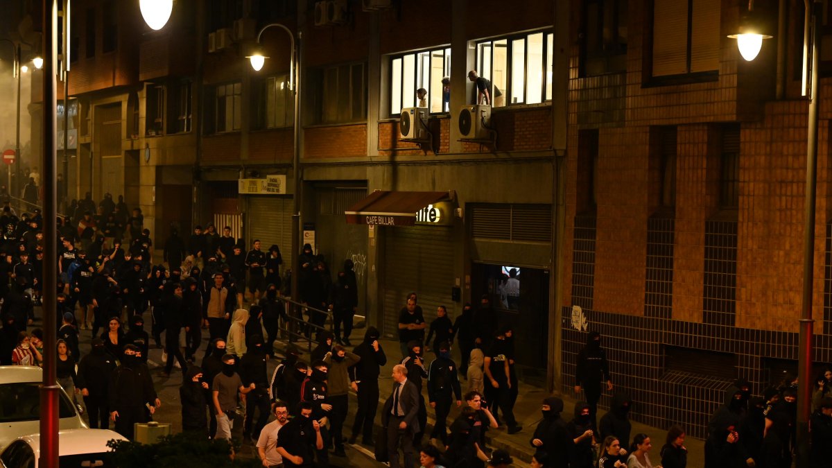 Manifestaciones y altercados en Bilbao. David de Haro - Europa Press