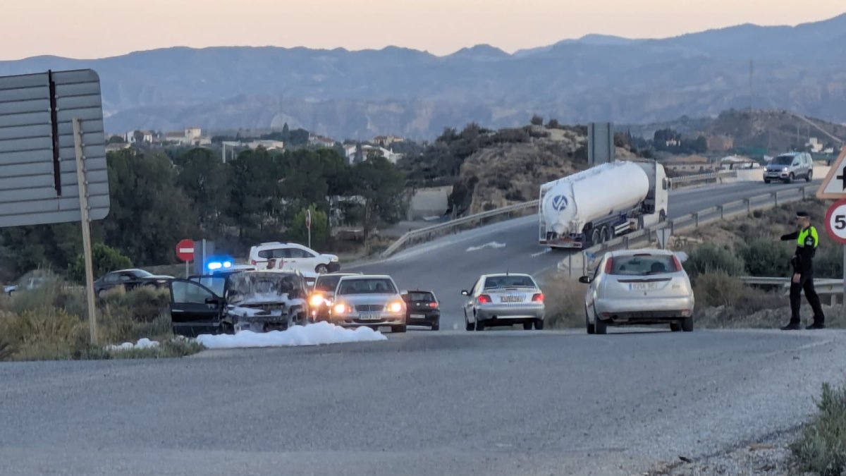 Lugar del incidente en uno de los accesos al pueblo de Albox.