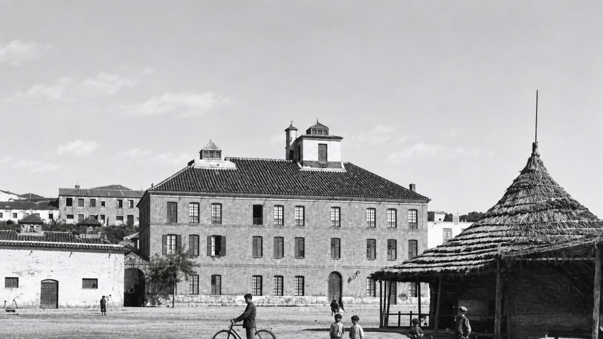 Fachada principal de la Fábrica de Fundición San Andrés de Adra, también conocida como Casa Grande o de Carreño /finales siglos XIX y principio XX