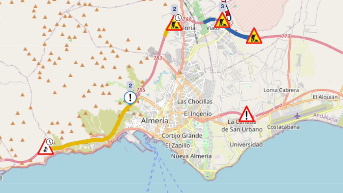 La DGT informa de las retenciones en la zona